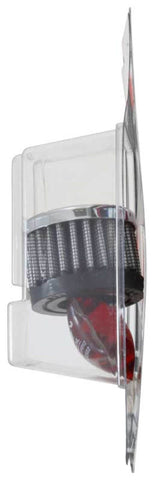 K&N Rubber Base Crankcase Vent Filter - Chrome 1in Flange ID x 2in OD x 1.5in Height - 62-1220