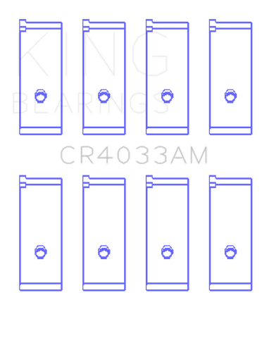 King Acura SOHC 16 Valve / Honda SOHC 16 Valve/DOHC 16 Valve (Size +0.75) Rod Bearing Set - CR4033AM0.75