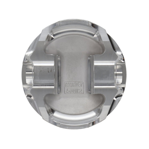 Manley Mitsubishi 4B11 86mm Bore 9.0:1 CR -5cc Dish Turbo Tuff Piston Set w/ Rings - 624300CE-4