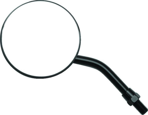 BikeMaster 3in Adjustable Round Mirror 10mm - Each - Black - 600803