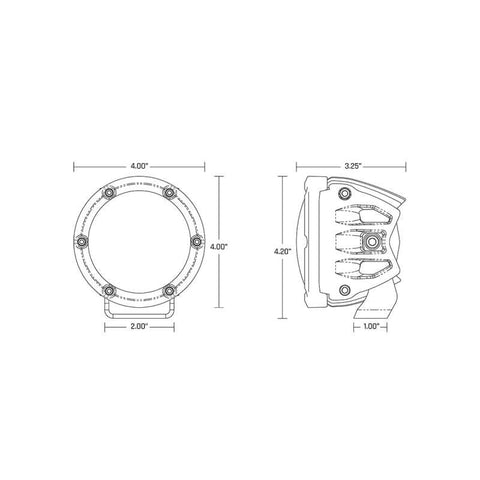 Rigid Industries 360-Series 4in LED Off-Road Spot Beam - RGBW (Pair) - 36402