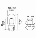 Hella Bulb 7440 12V 21W W3X16D T65 (2) - 7440TB