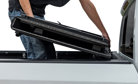 Access LOMAX Pro Series 2022+ Rivian R1T 4ft 6in Bed (w/ OEM Tonneau Track) Cover -Blk Diamond Mist - B0080019