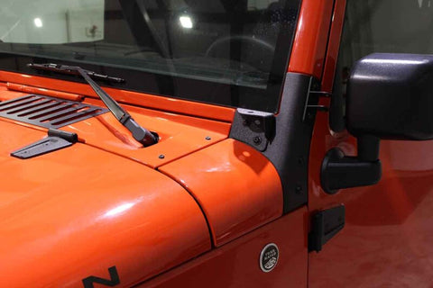 Fishbone Offroad 07-18 Jeep Wrangler JK Windshield Light Bracket - FB21015