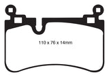 EBC 08-13 Mercedes-Benz C63 AMG (W204) 6.2 Yellowstuff Rear Brake Pads - DP41839R