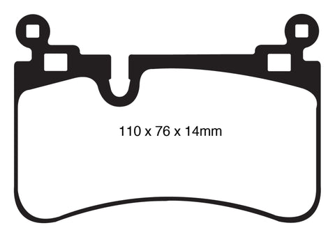 EBC 08-13 Mercedes-Benz C63 AMG (W204) 6.2 Yellowstuff Rear Brake Pads - DP41839R