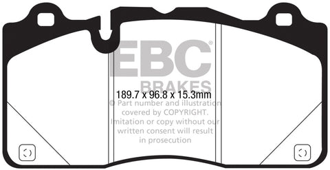 EBC 2016+ Cadillac CTS-V 6.2L Supercharged Yellowstuff Front Brake Pads - DP43050R