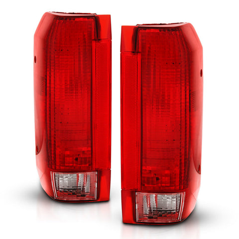 ANZO 1992-1996 Ford Bronco Taillight Red/Clear Lens (OE Replacement) - 311306