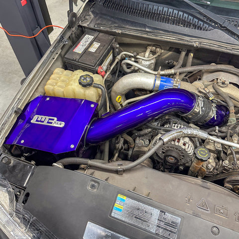 Wehrli 01-04 Chevrolet Duramax LB7 4in. Stage 2 Intake Kit - Illusion Blueberry - WCF100300-IBB