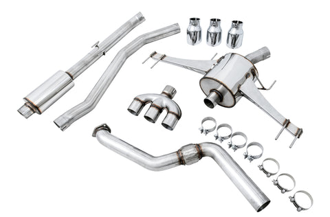 AWE Tuning 2017+ Honda Civic Type R Touring Edition Exhaust w/Front & Mid Pipes - Chrome Silver Tips - 3015-42666
