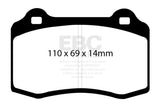EBC 96-00 Lotus Esprit Turbo 2.0 Turbo GT3 Bluestuff Front Brake Pads - DP51140NDX