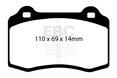 EBC 96-00 Lotus Esprit Turbo 2.0 Turbo GT3 Bluestuff Front Brake Pads - DP51140NDX