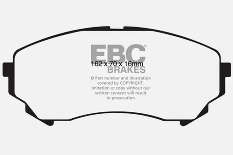 EBC 08-13 Cadillac CTS 3.6 (315mm Rear Rotors) Yellowstuff Front Brake Pads - DP41828R