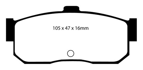EBC 91-97 Infiniti G20 2.0 Yellowstuff Rear Brake Pads - DP4889R