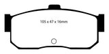 EBC 91-97 Infiniti G20 2.0 Redstuff Rear Brake Pads - DP3889C