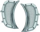 Kuryakyn Mesh Headlight Vent Accents Chrome - 6518