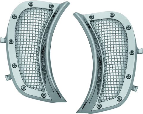 Kuryakyn Mesh Headlight Vent Accents Chrome - 6518