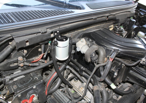 J&L 99-04 Ford Lightning Passenger Side Oil Separator 3.0 - Clear Anodized - 3027P-C