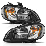 ANZO 2002-2014 Freightliner M2 LED Crystal Headlights Black Housing w/ Clear Lens (Pair) - 131030