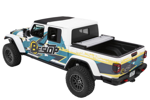 Bestop Fold Soft Tonneau - 20-26 Jeep Gladiator For 5 Ft. Bed Ez (Black Diamond) - 16280-35