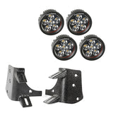 Rugged Ridge 97-06 Jeep Wrangler TJ/LJ 3.5in Round Dual A-Pillar LED Kit - 11232.37