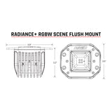 Rigid Industries Radiance+ Scene RGBW Flush Mount - Pair - 682153