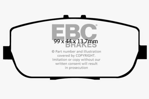 EBC 06-15 Mazda Miata MX5 2.0 Greenstuff Rear Brake Pads - DP21775