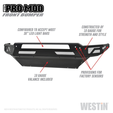Westin 13-18 Dodge Ram 1500 / 2019 Ram 1500 Classic Pro-Mod Front Bumper - 58-41025