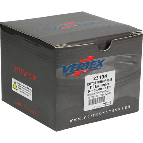 Vertex Piston 02-08 Yamaha YFM 660 F Grizzly 4x4 660cc Cast Replica Piston Kit - 23104