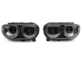 Raxiom 08-14 Dodge Challenger Halo Projctr Headlights w/Sequential Turn Signals-Blk Hsng(Clear Lens) - CH3761