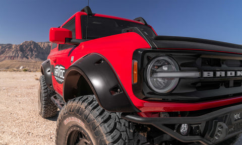 Bushwacker 21-22 Ford Bronco (2 Door) Pocket Style Fender Flares - 4pc Smooth - 20965-02