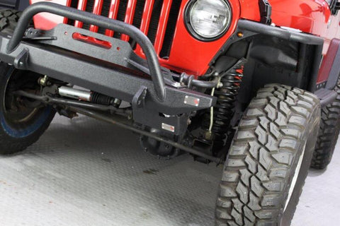 Fishbone Offroad 97-06 Jeep Wrangler TJ Steering Box Skid Plate - Black Textured Powdercoat - FB23065