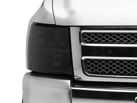Raxiom 07-14 Chevrolet Silverado 1500 HD Axial OEM RepHeadlights- Chrome Housing- Smoked Lens - S122324