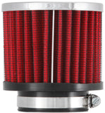 K&N 1.75in Flange ID x 3in OD x 2.5in H Chrome Finish Rubber Base Crankcase Vent Filter - 62-1480