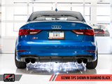 AWE Tuning Audi 8V S3 SwitchPath Exhaust w/Diamond Black Tips 102mm - 3025-43072