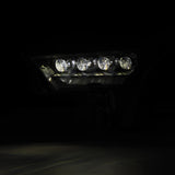 AlphaRex 22-23 Toyota Tundra NOVA-Series Headlights Black w/Amber DRL - Req 810029 OR 810030 - 880872
