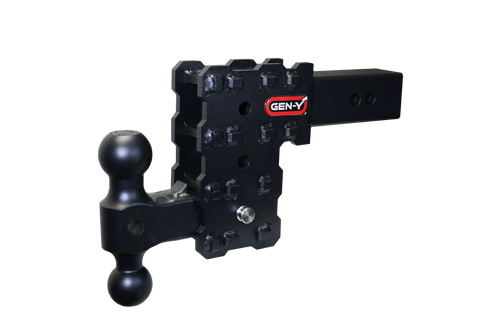 Gen-Y Phantom-X 2.5in Solid Shank 5in Drop 1.6K TW 16K Hitch w/GH-051 (No Flat Towing) - GH-2413X