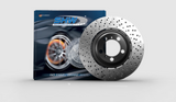 SHW 14-19 Porsche 911 Turbo 3.8L w/o Ceramics Left Rear Drilled-Dimpled LW Brake Rotor (99135240703) - PRL49917