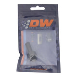 DeatschWerks 6AN ORB Male to 3/8in Male Barb Fitting (Incl O-Ring) - Anodized Matte Black - 6-02-0504-B