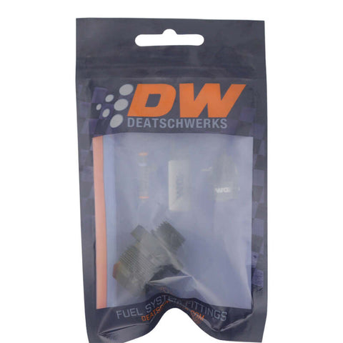 DeatschWerks 6AN ORB Male to 10AN Male Flare Adapter - Anodized Matte Black - 6-02-0409-B