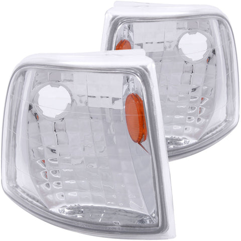 ANZO Corner Lights 1993-1997 Ford Ranger Euro Corner Lights Chrome w/ Amber Reflector - 521017