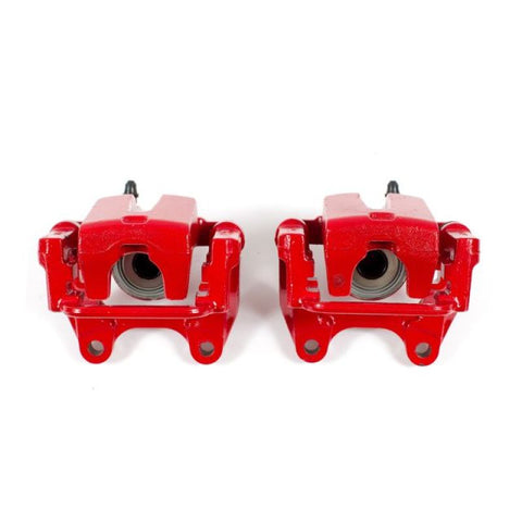Power Stop 09-10 Dodge Challenger Rear Red Calipers w/Brackets - Pair - S4992A