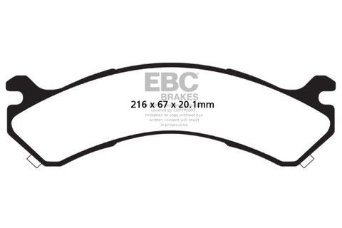 EBC 01-05 Chevrolet Silverado 3500 (2WD) Ultimax2 Rear Brake Pads - UD909