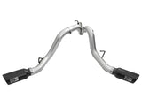 aFe Atlas Exhaust 4in Dual DPF-Back Al Steel w/ Black Tips 16-17 GM Diesel Truck V8-6.6L (td) LML - 49-04080-B