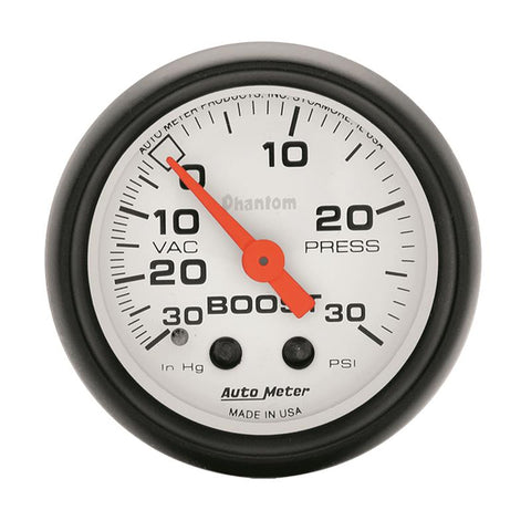 Autometer Phantom 52mm 30 PSI Mechanical Boost Gauge - 5703