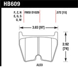 Hawk 08-15 Audi R8 DTC-70 Race Front Brake Pads - HB609U.572