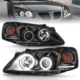 ANZO 2005-2010 Pontiac G6 Projector Headlights w/ Halo Black (CCFL) - 121371