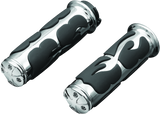 Kuryakyn ISO  Flame Grips  Dual Cable Chrome - 6260