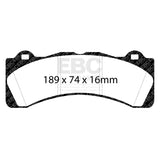 EBC Racing Brembo GT-6 Caliper RP-1 Race Brake Pads - DP8059RP1