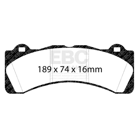 EBC Racing Brembo GT-6 Caliper RP-1 Race Brake Pads - DP8059RP1